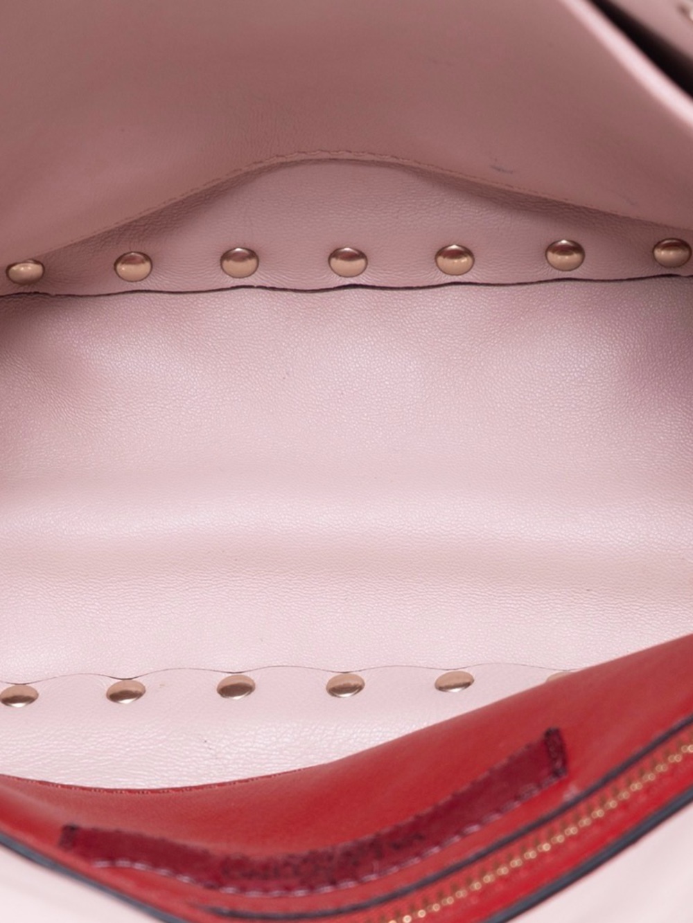 Valentino Garavani Pink Floral Rockstud Spike Crossbody - Picture 10 of 15
